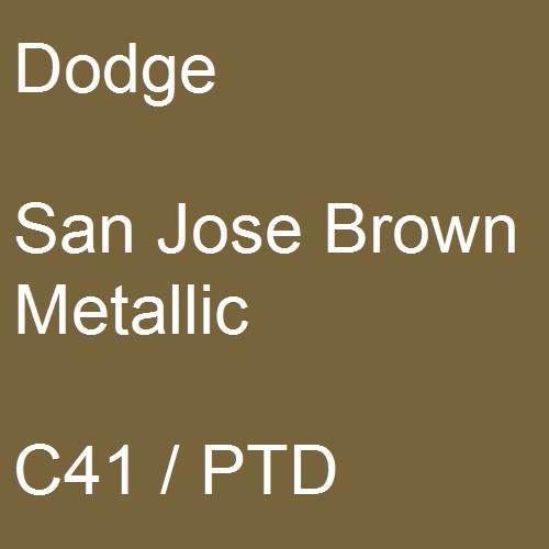 Dodge, San Jose Brown Metallic, C41 / PTD.